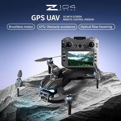 Neue LYZRC Z104 Outdoor-Drohne 8k HD ESC Bildschirm HD Dual-Kamera 5G WIFI Faltbar Bürstenlos Hindernisvermeidung, Optischer Fluss GPS RC Quadcopter Spielzeug Geschenk
