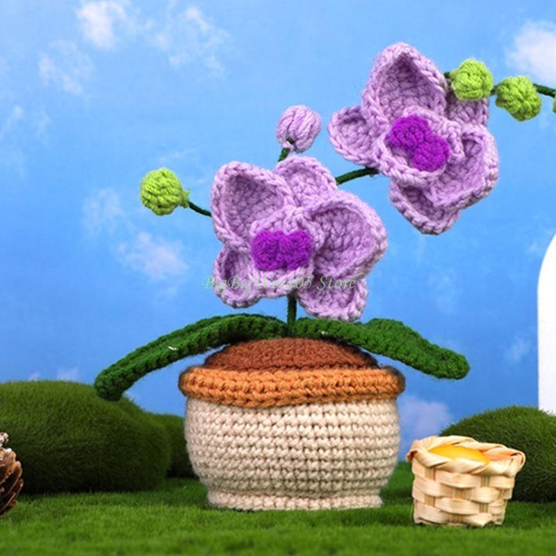 24TE Complete DIY Crochet Flower Kits, with Yarn, Crochet Hooks, Instructions CN
