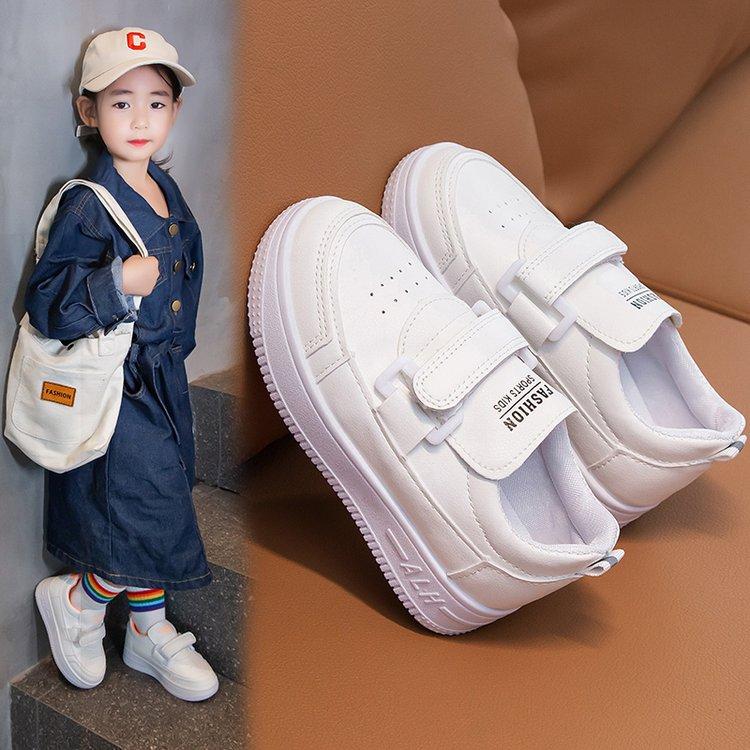 Girls casual little white shoes new comfortable boys sports shoes baby board shoes soft sole medium children children white shoes