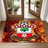 Southampton Football Design Crystal Velvet Rug Soft Decorative Mat for Bedroom Entrance