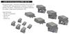 Eduard Flare Dispenser Set Plastic Model Parts EDU6481119 1/48 UH-60 6-Piece (for ICM) (Airplane)