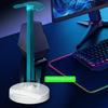 Transparent Illuminated Earphone Holder Display Stand Music Gaming Headsets Hanger For Organized Workspaces