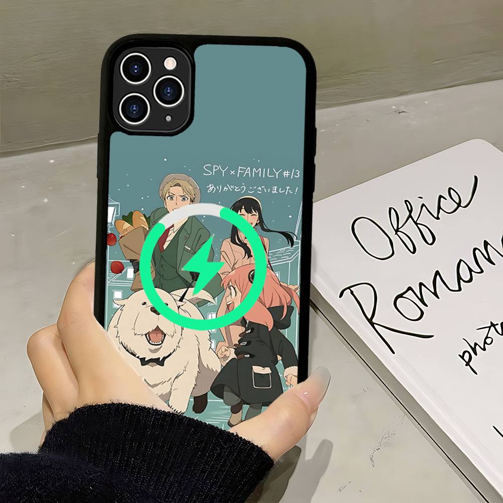 

Классический аниме-чехол Spy X Family для MagSafe, магнитный чехол для телефона для iPhone 17 16 15 14 Plus 13 12 11 Pro Max, чехол Air iPhone 15 pro