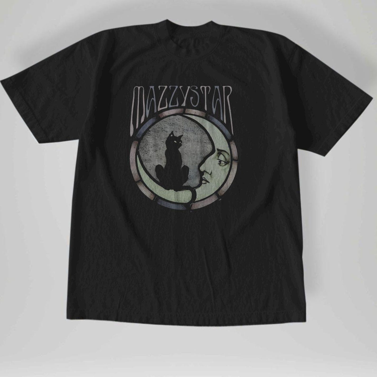 Mazzy Star Moon and Cat Tee, 90s Alt Rock Hope Sandoval Unisex Tshirt XXXXL