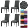Elastické jednobarevné nastavitelné potahy na židle Spandex Stretch Potahy na židle Potahy na sedadla Kuchyň Jídelna Svatba Banket Domů
