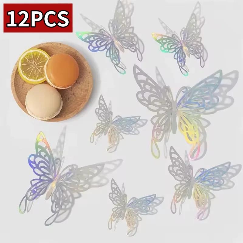 

12/48Pcs Fashion 3D Butterfly Creative DIY Wall Sticker Modern Wall Art Home Bedroom Room Decorative Butterflies DIY Gift