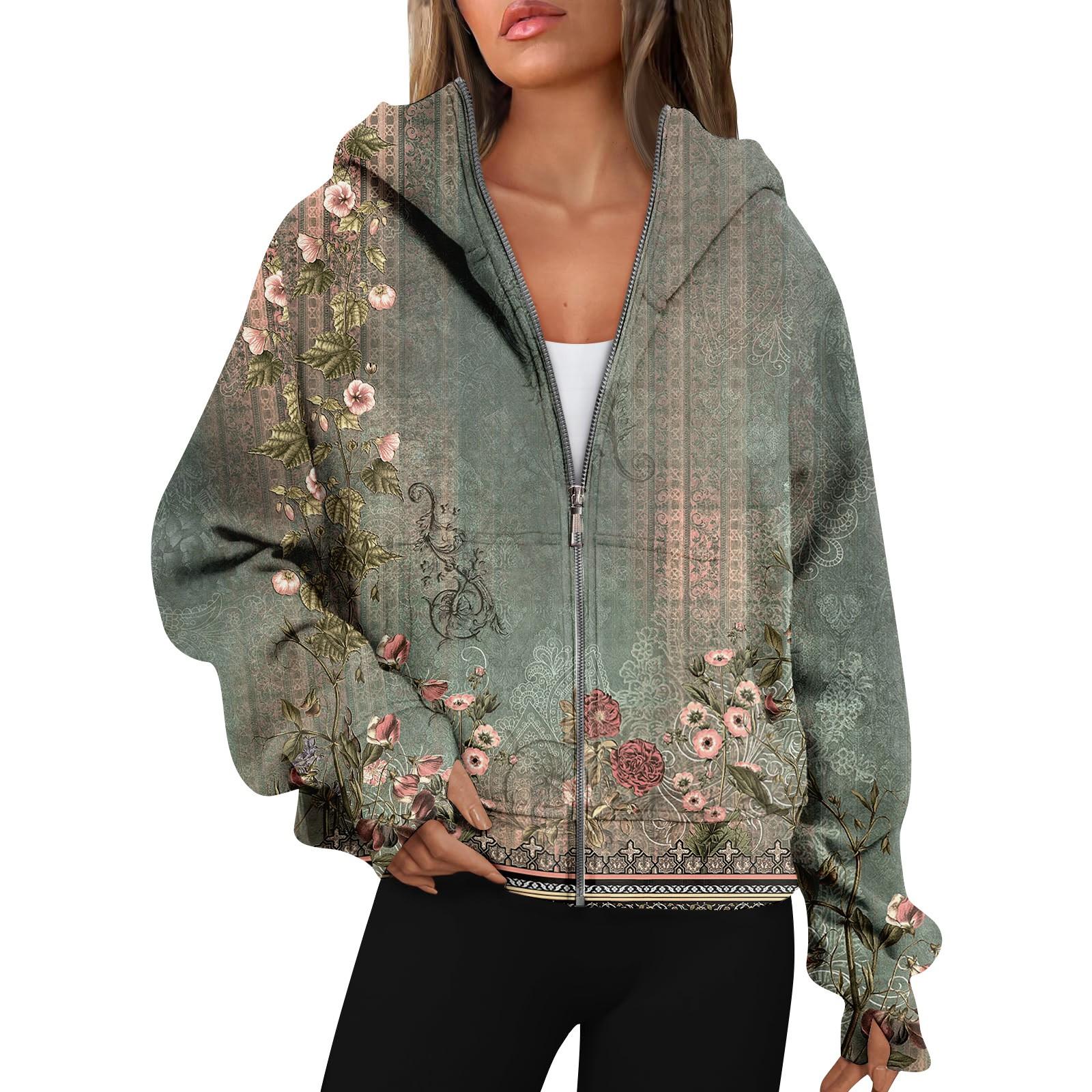 

Женские толстовки с длинным рукавом, повседневные толстовки на молнии, толстовки с отверстиями для большого пальца, пальто, куртки с карманами XXL