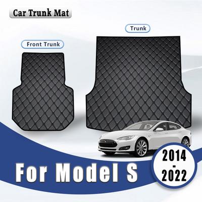 Car Trunk Mats For Tesla Model S 2018 2017 2016 2014 2015 Vehicles Cargo Liner Carpets Interior Accessories