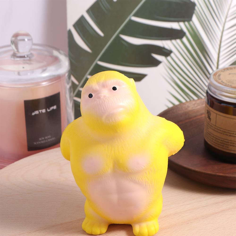 Orangutan Squeeze Vent Gorilla Slow Rebound Stretch Squeezing Monkey Toys Yellow Creative Soft Glue Gorilla Toys Adults Gifts