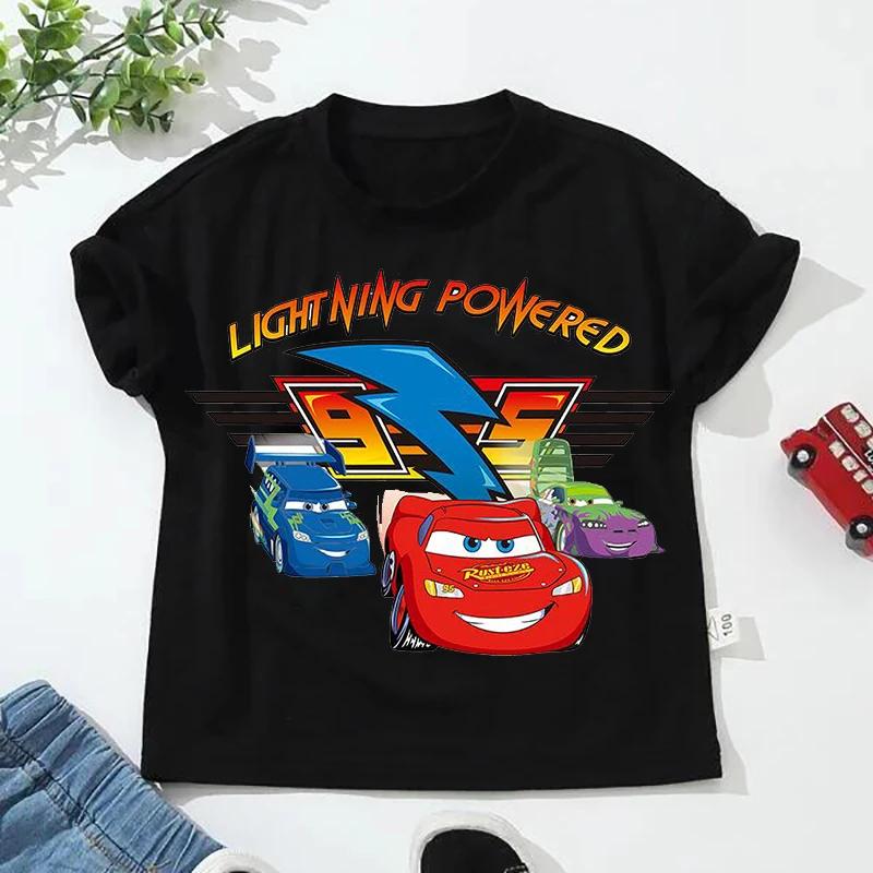 Women T-shirt Disney Car Pixar Lightning McQueen Print Short Sleeve Tshirts Cartoon Summer Short Sleeve T Shirts and Blouses Top