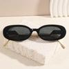 Oval simple sunglasses trendy fashion new versatile sunglasses personalized retro high-end sunglasses