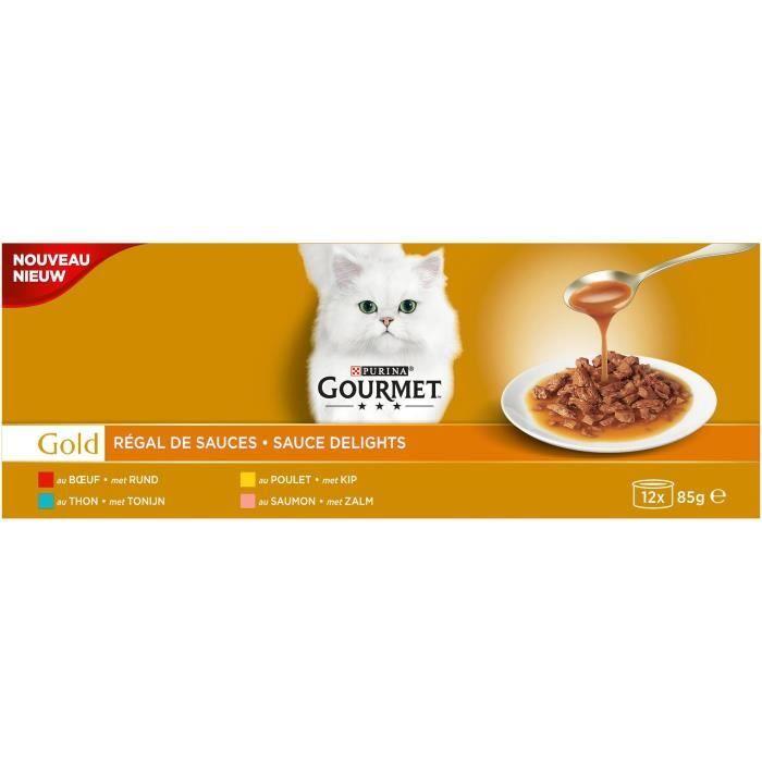 GOURMET Gold Pâtée Régal de Sauces - Pour chat adulte - 12 x 85 g