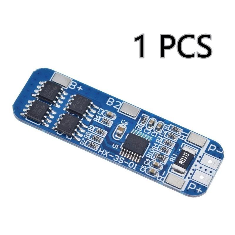 3S 10A BMS Protection Board 11.1V 12.6V Li-ion Lithium Battery Charger Module 12V 18650 Battery Circuit Board with Overcharge Overdischarge Protection