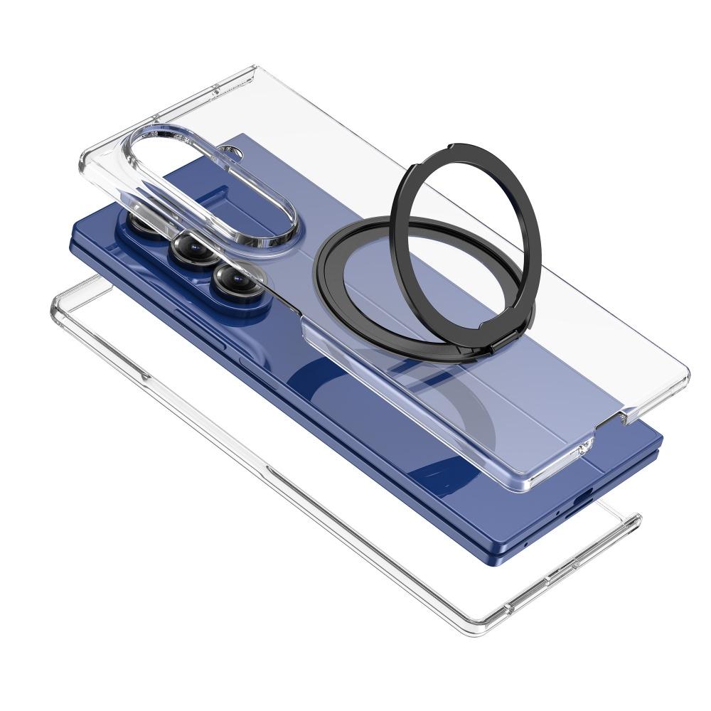 Transparent Acrylic 360 Rotate Bracket Case for Samsung Galaxy Z Fold 6 7 Magsafe Cases for Samsung ZFold 7 Stand Holder Cover