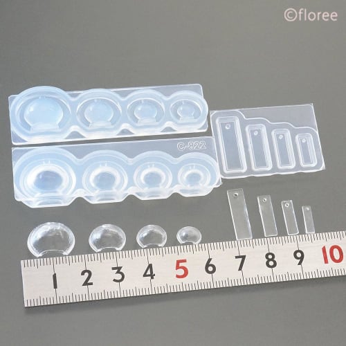 Kamejima Shoten Soft Mold Wind Chime Half-Side Mold for UV Resin, Hobby Tool C-822