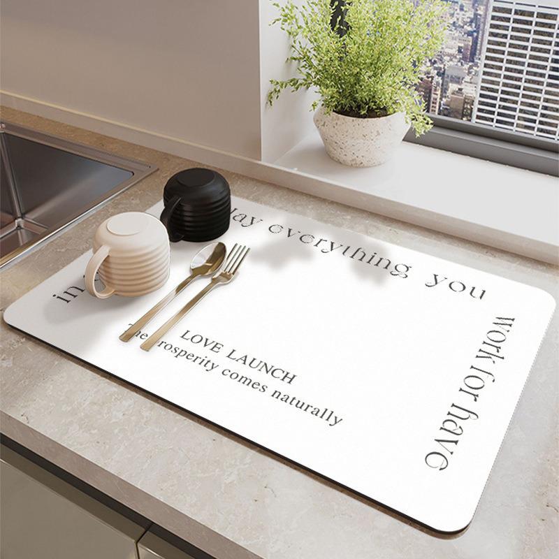 Simple Diatom Mud Non-slip Quick-dry Kitchen Mat - Water-absorbent & Easy to Clean Coaster
