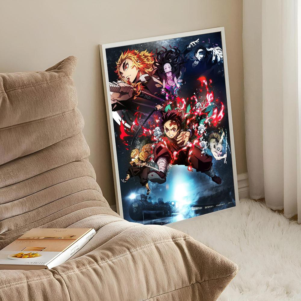 1pc Demon Slayer D-Douma Self-adhesive Art Poster Waterproof Paper Sticker Coffee House Bar Room Wall Decor