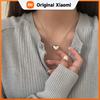 LATS Vintage Love Heart Pendant Necklace for Women Trend Silver Color Metal Chain Collar Choker Party Jewelry Birthday Gifts