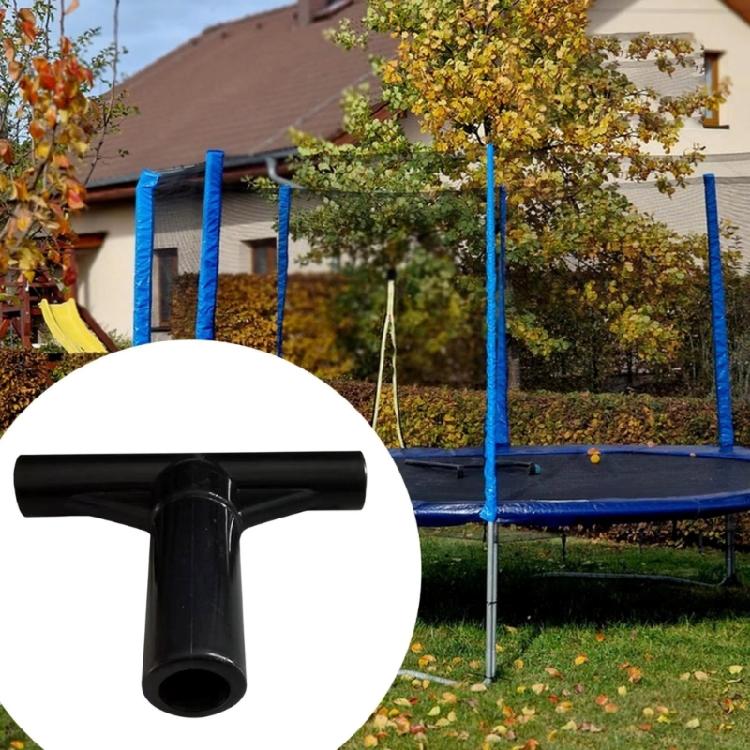 5Pcs T Shaped Pipe Sleeve Trampoline Enclosure Poles End Caps Protective Tube Trampoline T Joint Part Easy to Use