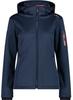 CMP Softshell Jacket Zip Hood Women (39A5006M) Blue Ink Melange
