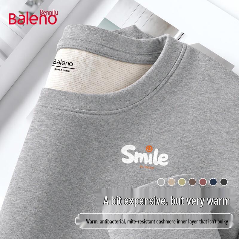 Baleno Men's Thermal Silk-Blend Long Sleeve Crew Neck Tee