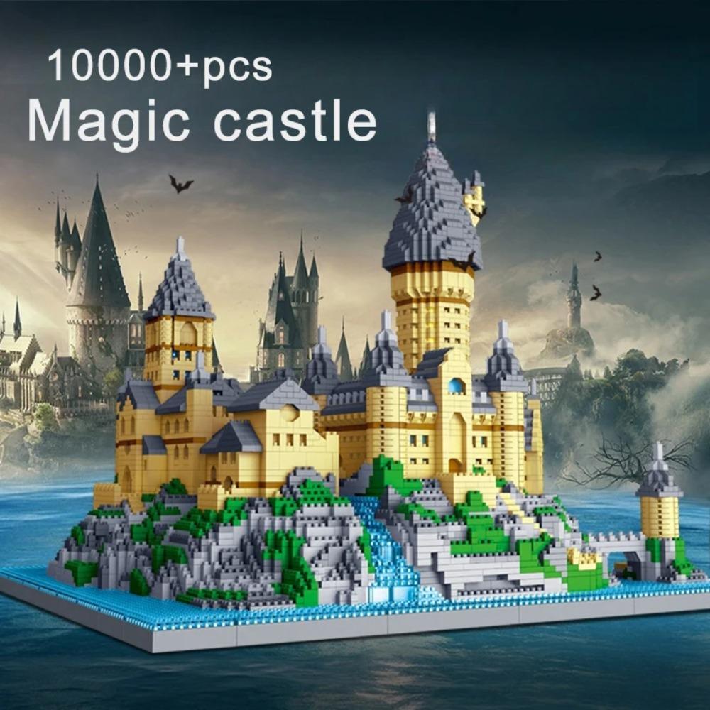 Kouzelný hrad Středověká architektura Stavebnice Kreativní technické montážní kostky MOC sada Dárek pro dospělé Děti Svátek