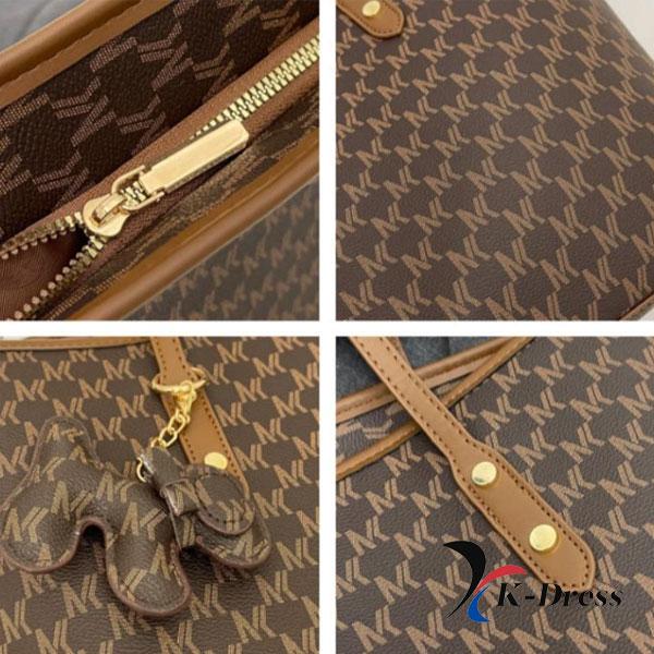 High Capacity Leather Daily Simple High-Quality Shoulder Bag + Leather Keyring