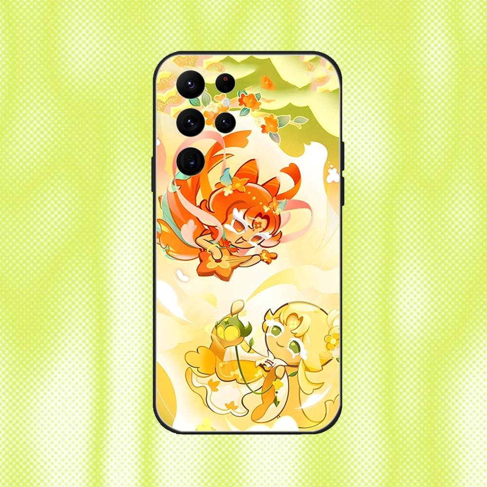Cookie Run Kingdom Phone Case For Samsung S 25,24,23,22,30,21,10,9,Ultra,Plus,Lite,FE,4,5G Black Soft Case