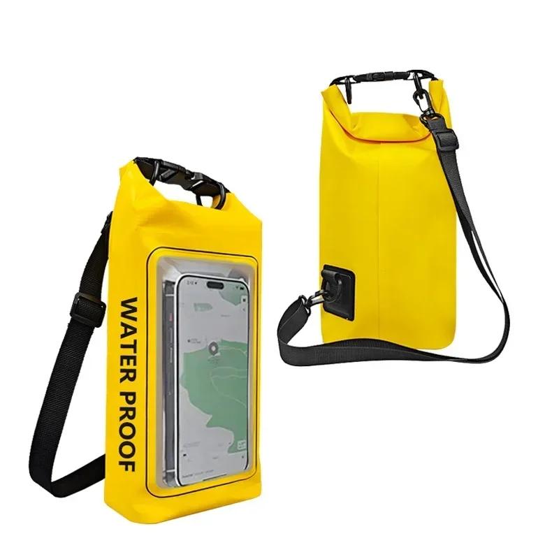 Outdoor Sports Bags 2L Dry Bag Touch Screen PVC Waterproof Bags For Trekking Drifting Rafting Surfing Kayak Camping Equipment