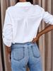 Autumn Casual Long Sleeve V-Neck Buttoned Women's Shirt Blouse