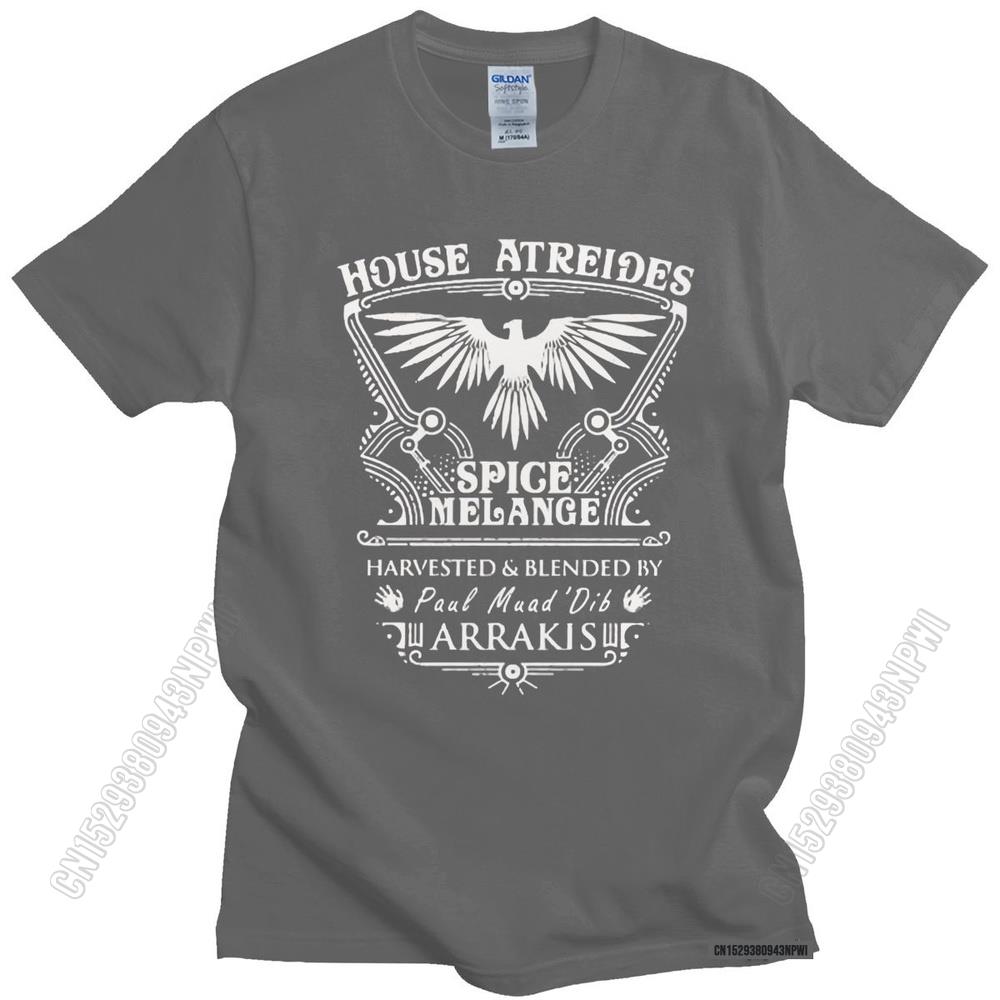 

Trendy House Atreides Dune Arrakis T Shirt Men Short Sleeves 100% Cotton T-Shirt Leisure Science Fiction Film Tshirt Uniform Top M