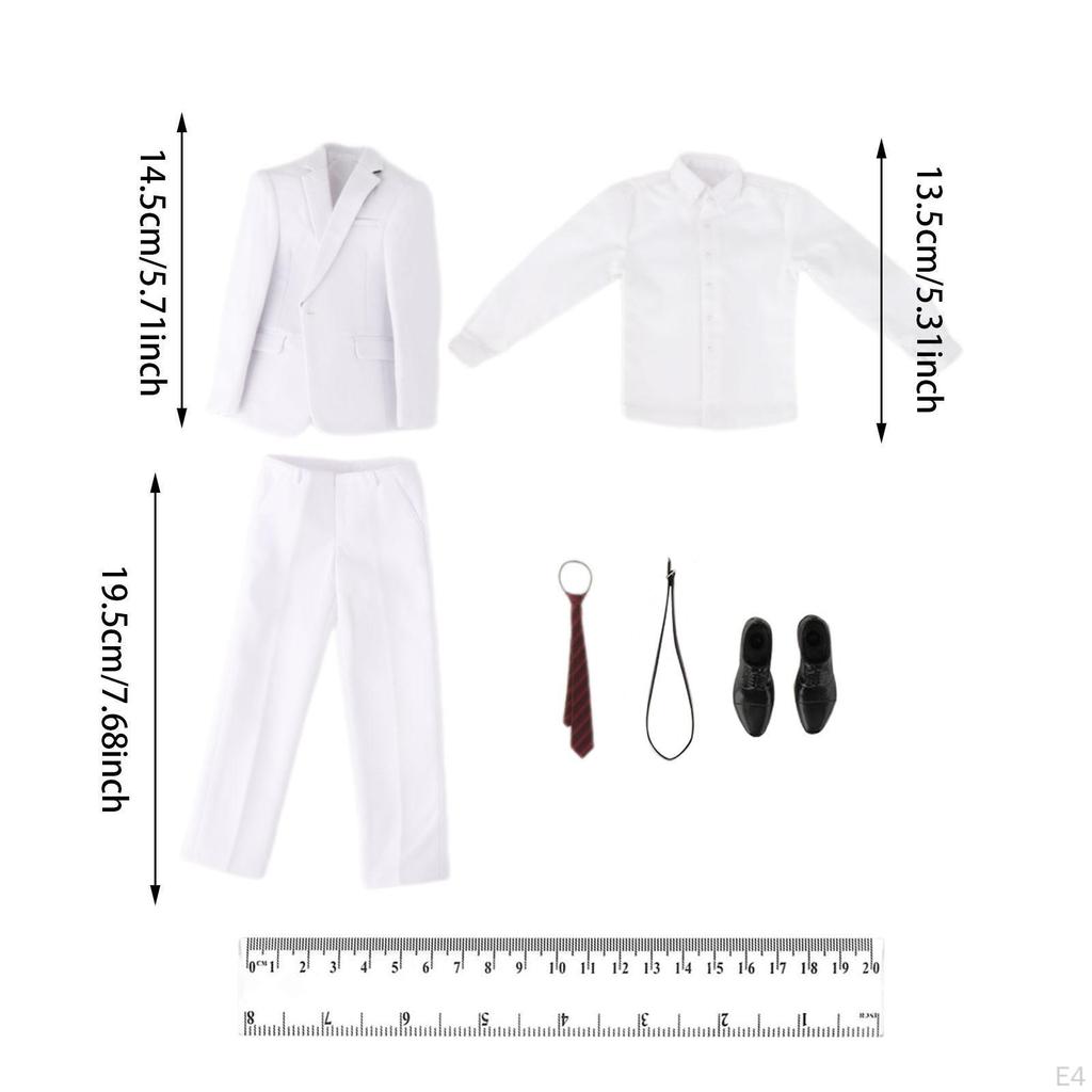 1/6 Herrenpuppen-Bekleidungsset, Vollanzug für 12'' Actionfiguren