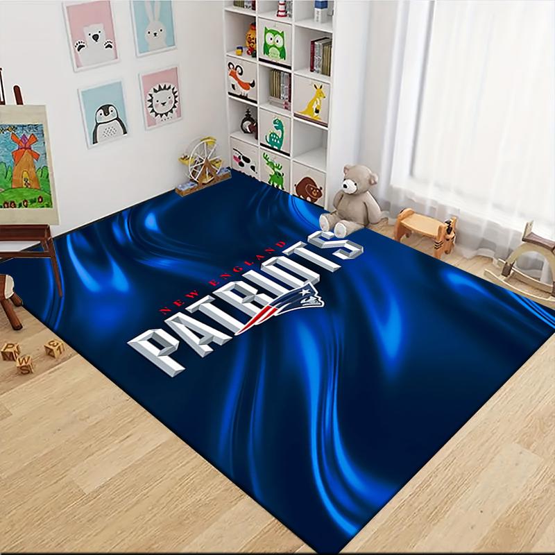Patriots Team Logo Artwork Carpet Rug Soft Washable Anti Slip Home Living Room Sofa Mats Personalized Christmas Rug