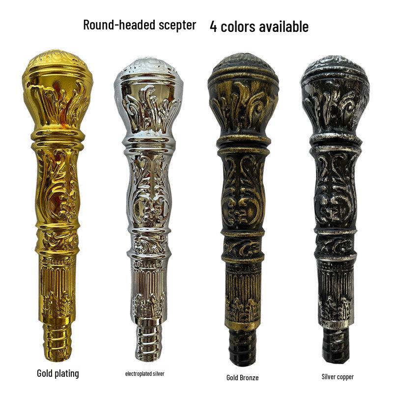 Snake Head Halloween Scepter: Adult & Kids Cosplay Magician Witch Pharaoh Wand