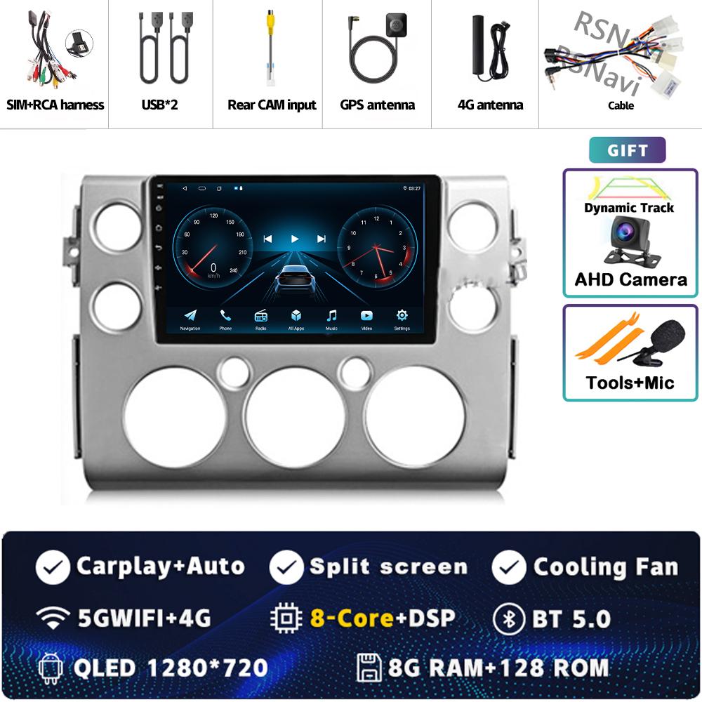 Android 14 Carplay Auto For Toyota FJ Cruiser J15 2006 - 2020 Car Radio 4G WIFI Player Multimedia srereo Navigation Video GPS BT