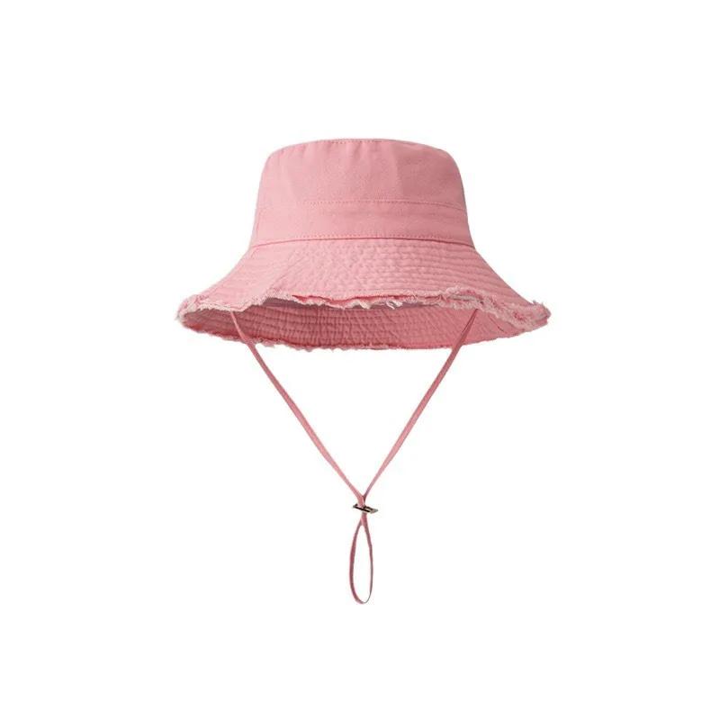 Japanese Style Raw Edge Bucket Hat Women Foldable Vintage Sun Hat UPF 50+ for Autumn Outdoor Travel Minimalist Breathable
