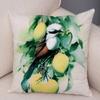 Birds And Flowers Double-sided Printed Pillow Cover Short Plush Suitable Living Rooms Bedrooms Sofas Throw Cushion Cover