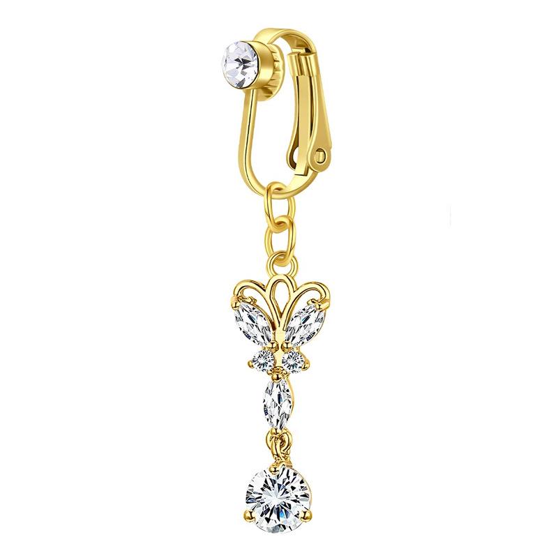 Stylish No-Clip Navel Ring and Stud Collection