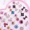 10Pcs New Zirconia Ring Floral Pattern Ring  Cartoon Alloy Ring