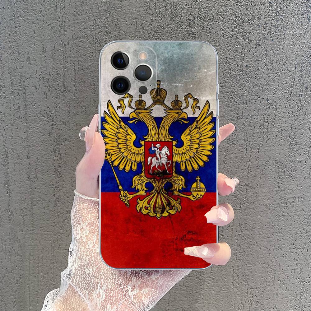 Flag Of Russia Phone Case For IPhone 17 16 15 14 13 12 11 Pro Max Plus Soft Cover Personalized DIY