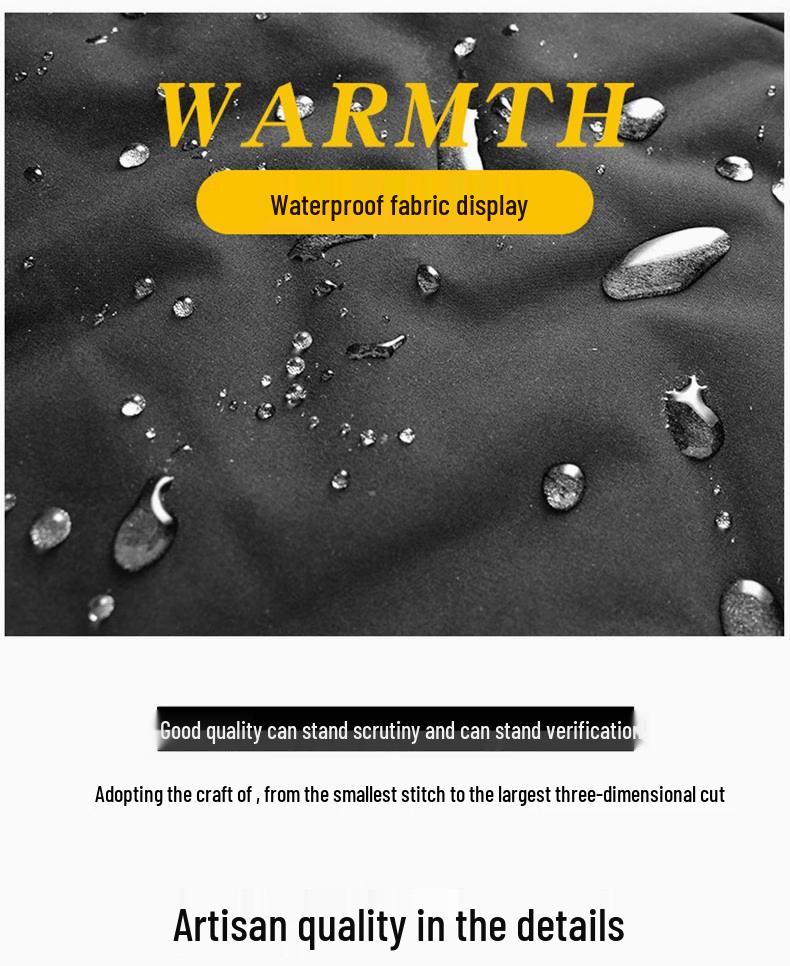 Men's Winter Fleece-Lined Thick Down Casual Pants