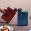 Bottiglia d'Acqua Quadrata da 500 ml Portatile Stile Piatto A5 Tazza d'Acqua con Manico Kettle per Bevande Sportive all'Aperto Bottiglia Taccuino Articoli per Bevande