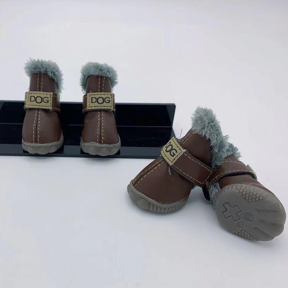 Bawełniane Zimowe Buty dla Szczeniąt Pomeraniana i Bichona Frise - Zestaw Butów na Jesień i Zimę