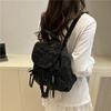 Fashion Cute Knot Women's Backpack Large Capacity Solid Color Travel Bag Drawstring Students Bookbag Travel