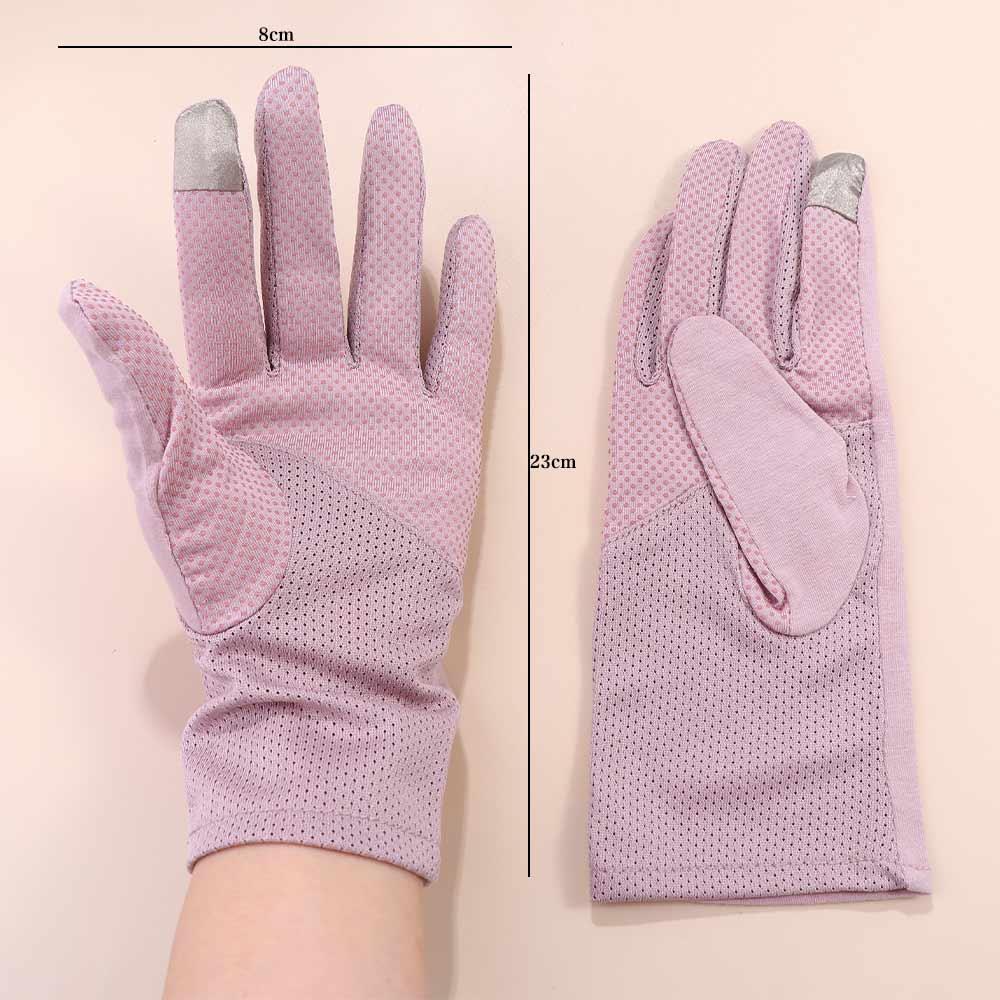 Gloves  Cotton Summer Sunscreen Gloves Outdoor Mittens Women Driving Gloves Solid Color