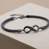 Black Mobius Loop Couple Bracelets Woven Hand Ropes For Men And Women Matching Pair Romantic Gift With