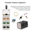 Multifunctional Glasses Storage Box Multi Grid Jewelry Gift Box Small Grain PU Leather High-end Quality Handmade Glasses Box
