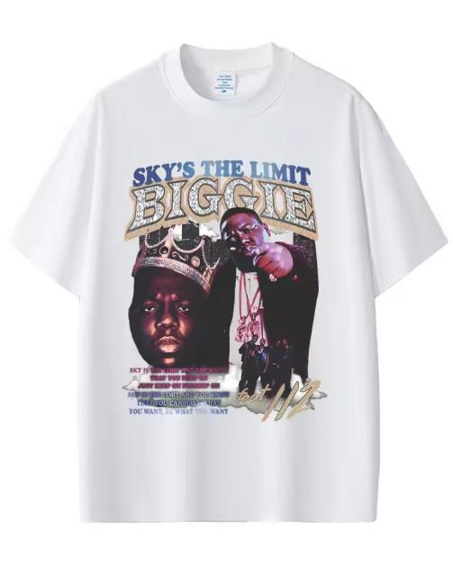 Rapper The Notorious Big Grafische T-shirt Biggie Smalls Print T-shirts Unisex Hip Hop Mode T-shirts Mannen Katoen Oversized T-shirts