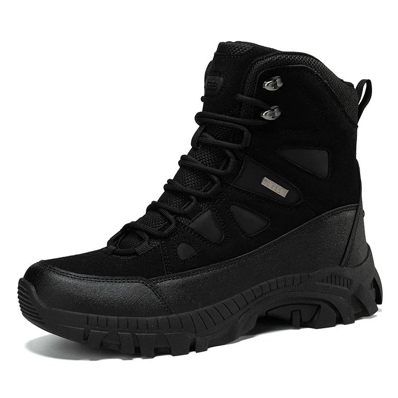 

Hiking Shoes Men Shoes Outdoor Lace-Up Breathable Comfortable Casual Ankle Boots Men Anti-Slip Shock-Absorbing Combat Boots Men 39