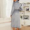 Thicken Warm Women's Long Robe Homewear Comfortable Soft Flannel Kimono Bathrobe Gown Sleepwear Winter Coral Fleece Nightwear